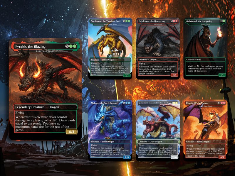 WORLD OF WARCRAFT DRAGONS – 100-CARD FAN-MADE PROXY COMMANDER DECK | MTGCard