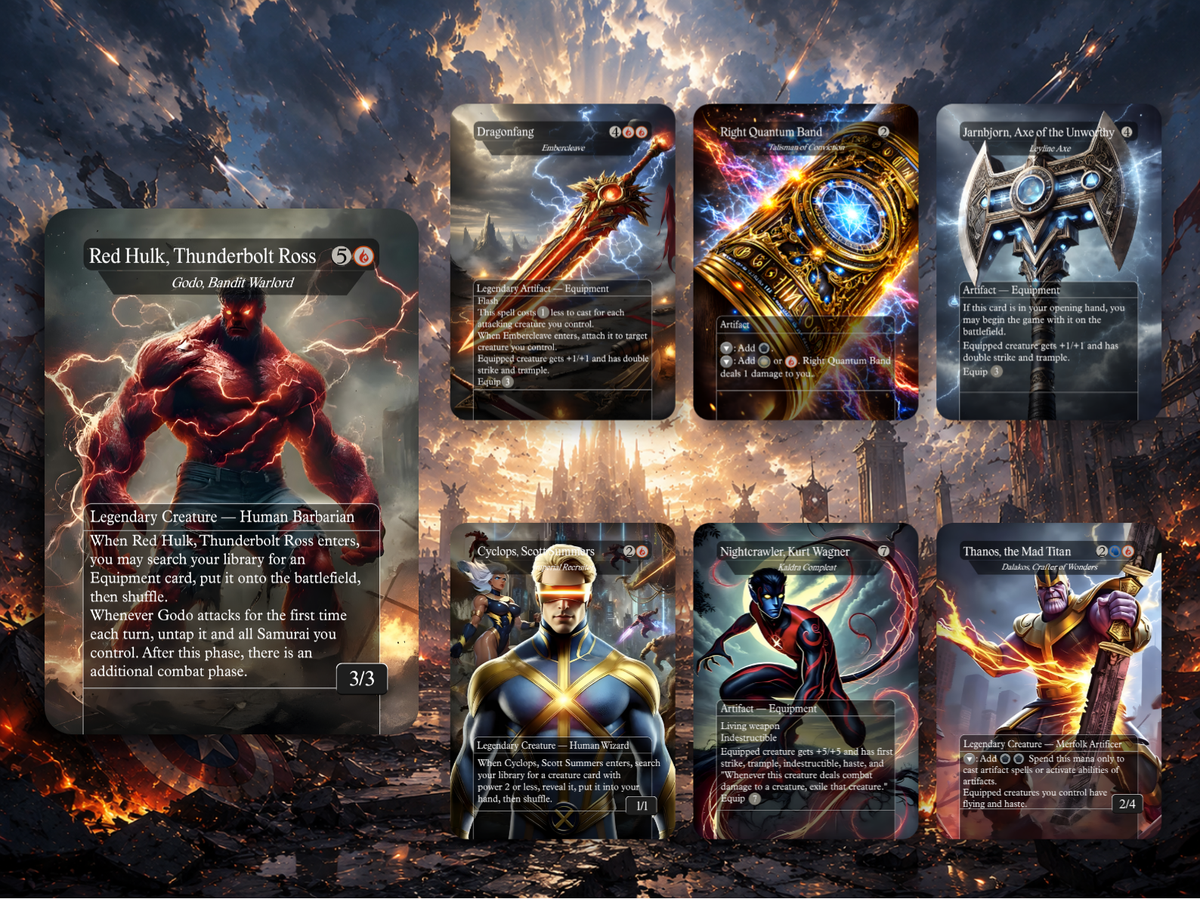 Marvel Proxy Commander Deck | 123 Cards | ProTCG