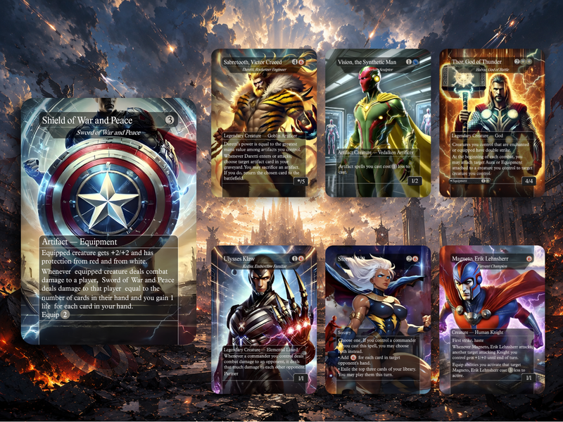 Marvel Proxy Commander Deck | 123 Cards | MTGCard