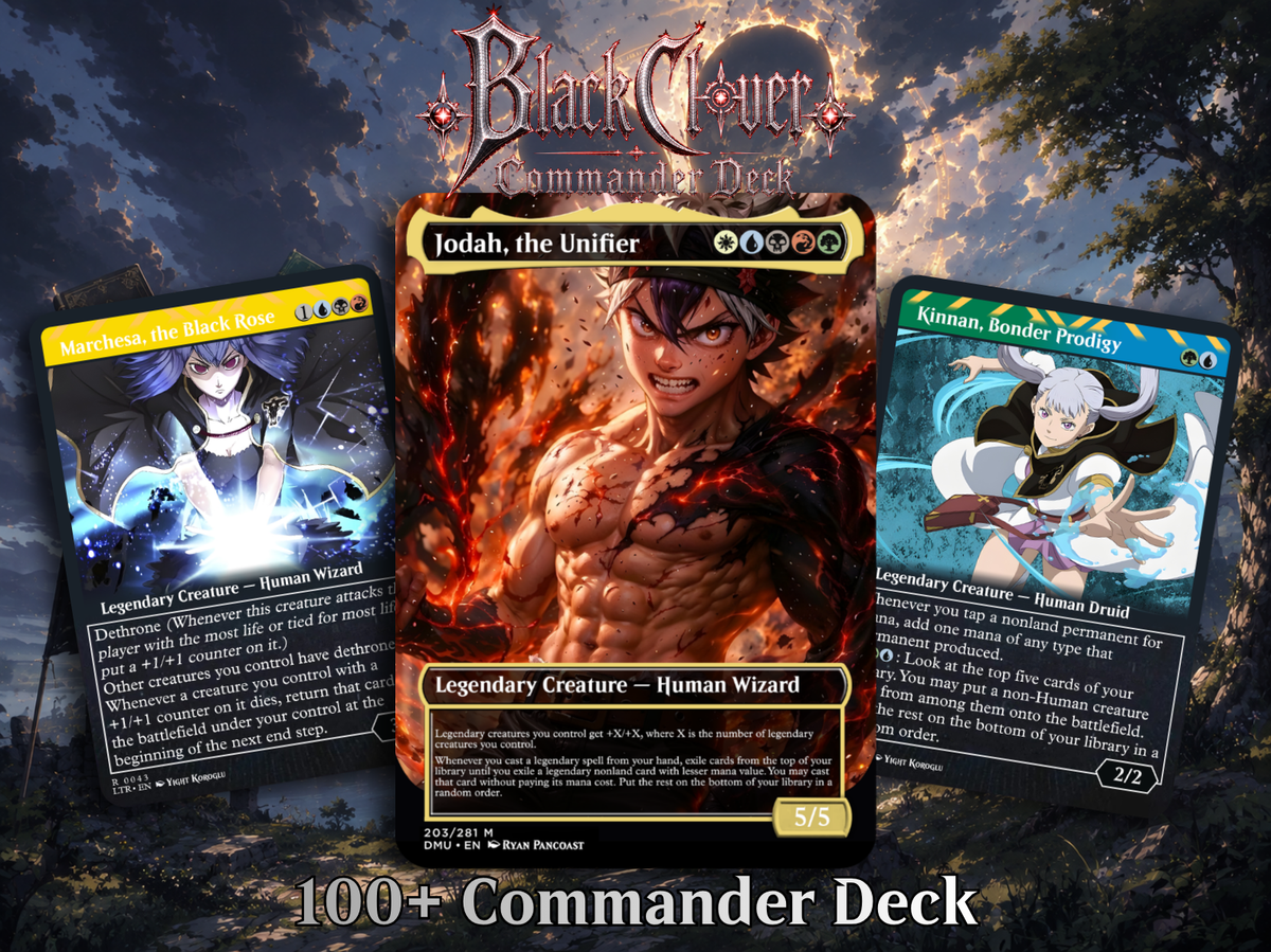 Black Clover Anime Commander Deck | 109+ Cards | MTGCard