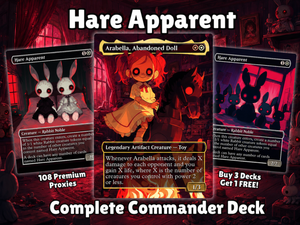 Arabella Hare Apparent Commander Deck | 100-Card MTG Proxy EDH Set | Creepy Chibi Rabbit | ProTCG