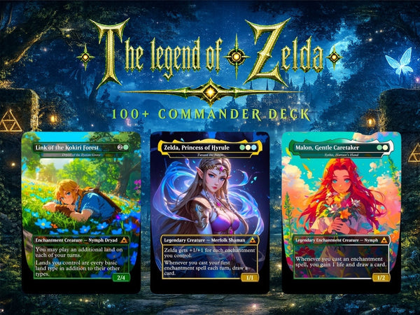 Hyrule Reborn Zelda-Inspired Commander Proxy Deck | 100+ Cards | MTGCard