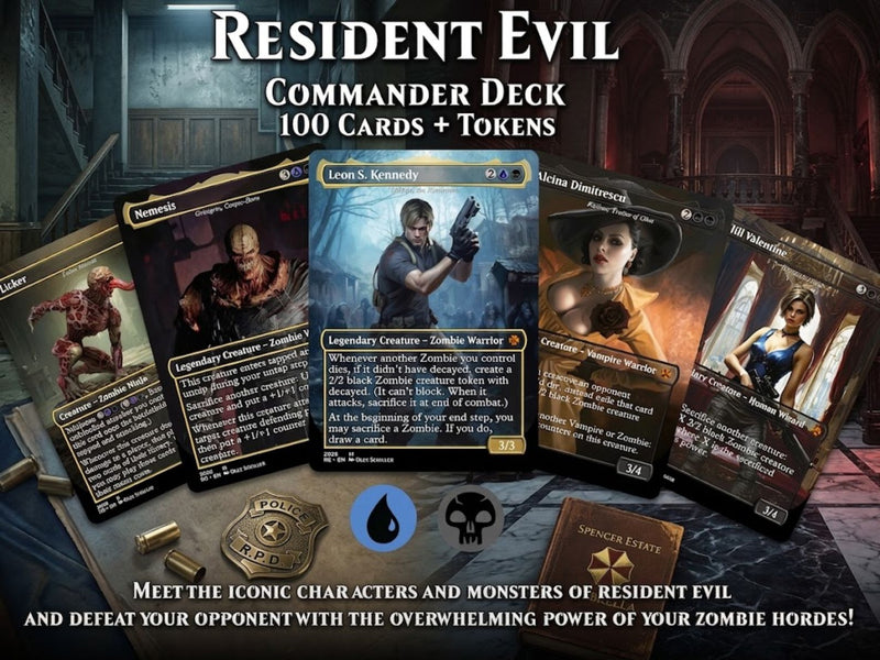 Resident Evil Card Deck 100 Cards + Tokens, Zombie Tribal EDH | MTGCard