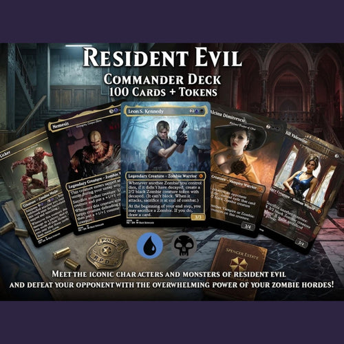 Resident Evil Card Deck 100 Cards + Tokens, Zombie Tribal EDH | MTGCard