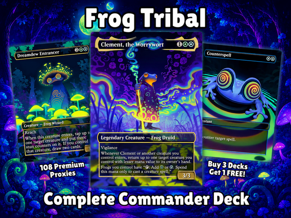 Clement Frog Tribal | 100-Card MTG Proxy EDH Set | Trippy Bounce Strategy Deck | ProTCG