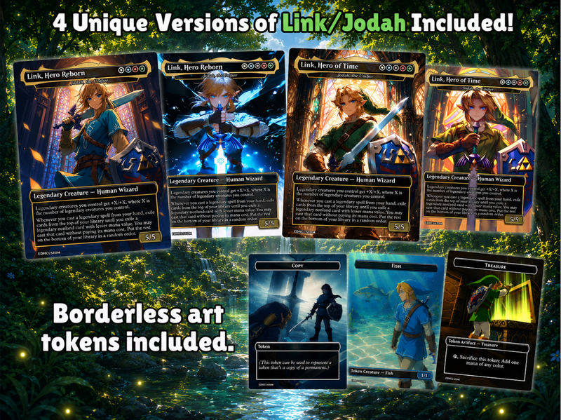 Legend of Zelda Inspired | 138-Card MTG Proxy EDH Set | Hyrule Legendary Heroes Deck | ProTCG