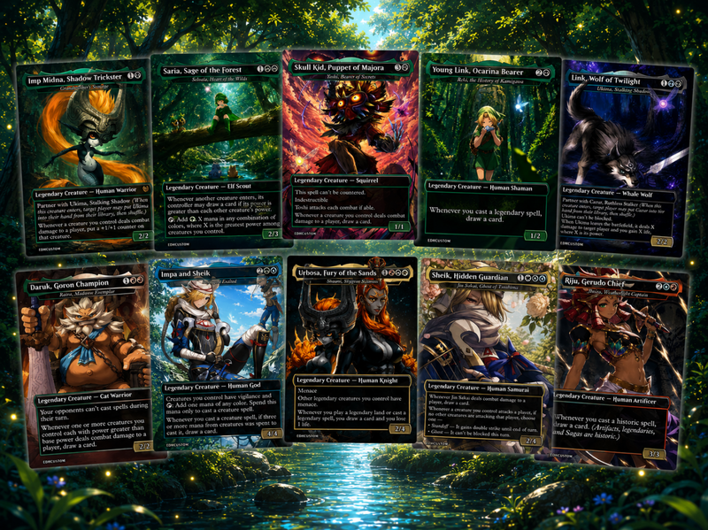 Legend of Zelda Inspired | 138-Card MTG Proxy EDH Set | Hyrule Legendary Heroes Deck | ProTCG