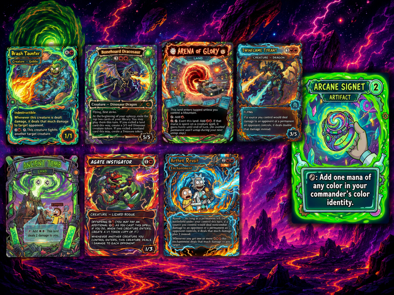 Norin the Wary Rick and Morty Inspired | 100+ Card MTG Proxy EDH Set | Chaotic Burn Deck | ProTCG