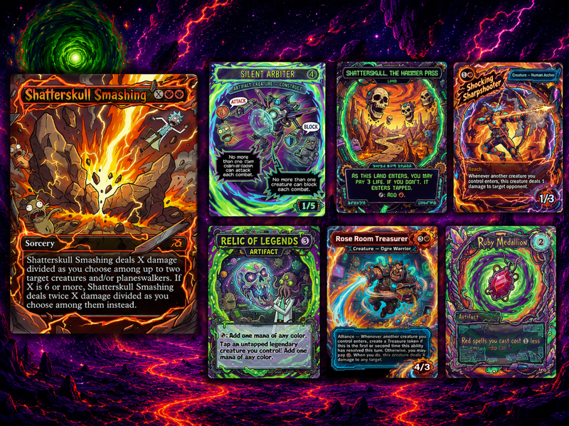 Norin the Wary Rick and Morty Inspired | 100+ Card MTG Proxy EDH Set | Chaotic Burn Deck | ProTCG