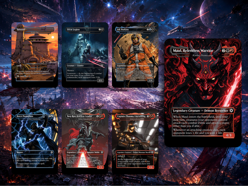 Star Wars Rise of the Sith Proxy Commander Deck | 100 Cards | MTGCard