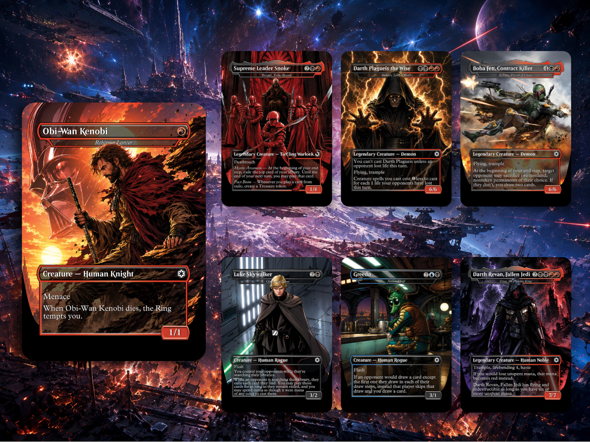 Star Wars Rise of the Sith Proxy Commander Deck | 100 Cards | MTGCard