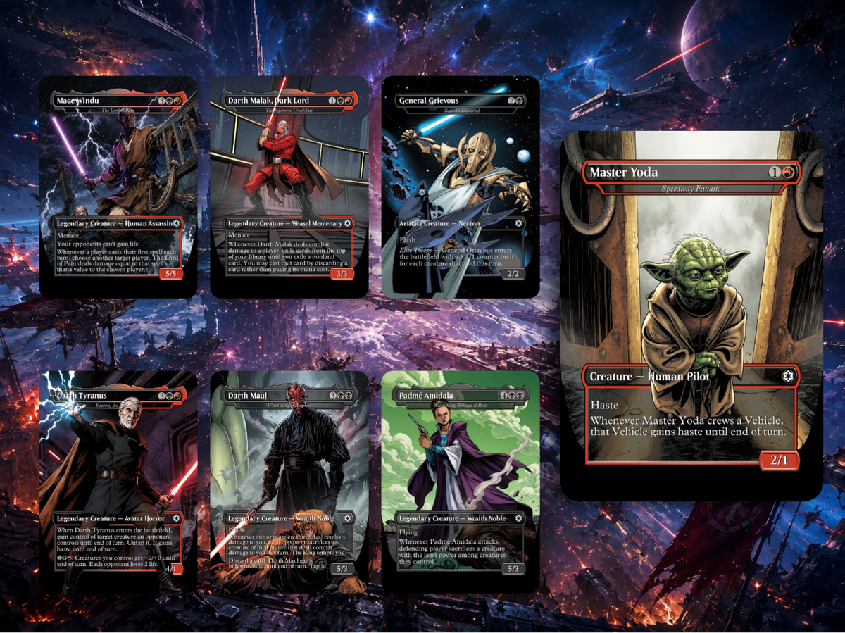 Star Wars Rise of the Sith Proxy Commander Deck | 100 Cards | MTGCard