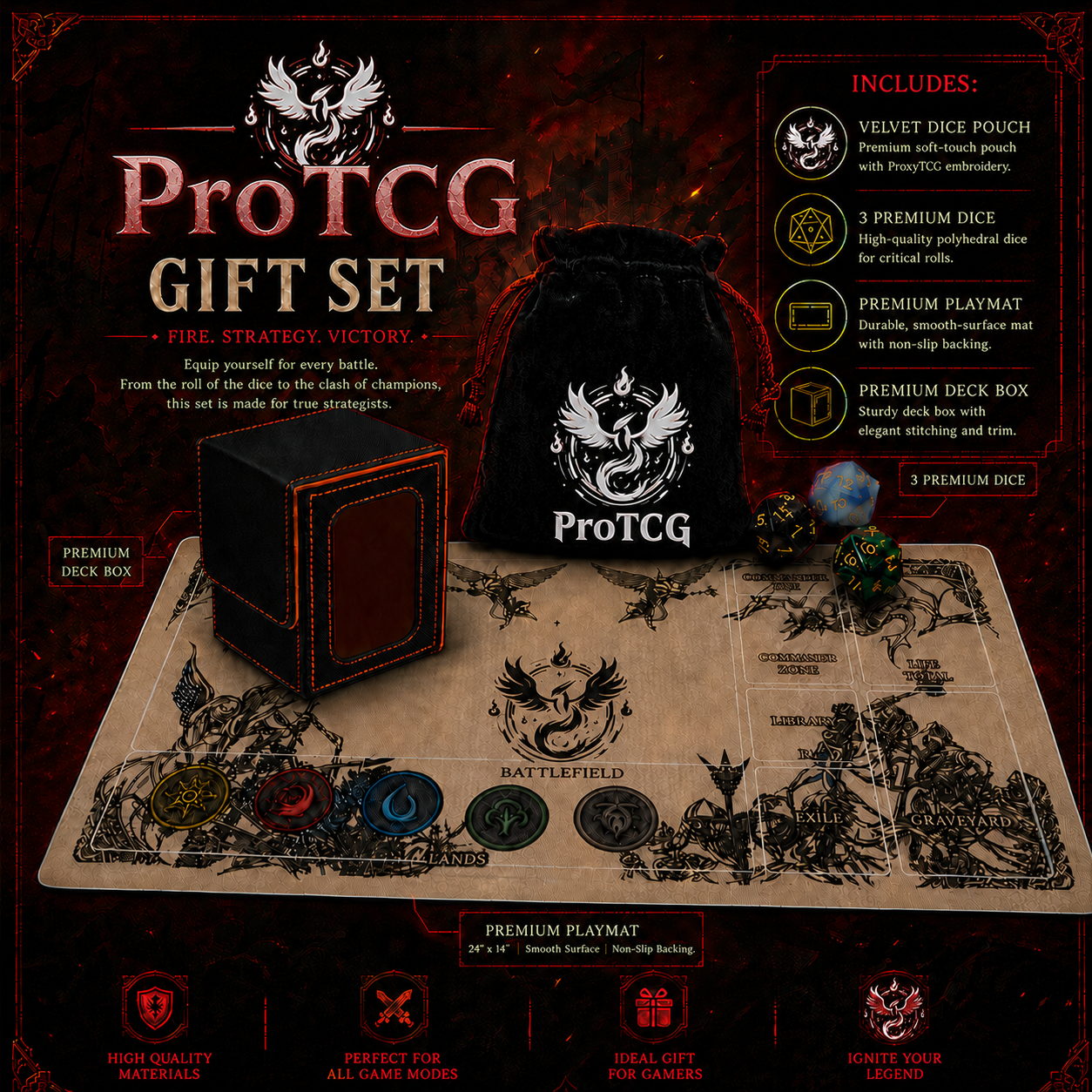 Custom Commander Deck | 120 Limited Cards + 10 Bonus Lands + Storage Box | ProTCG