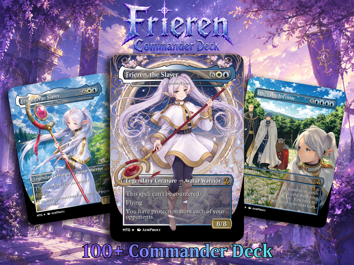 Frieren the Slayer Anime Commander Deck | 100-Card MTG Proxy EDH Set | MTGCard