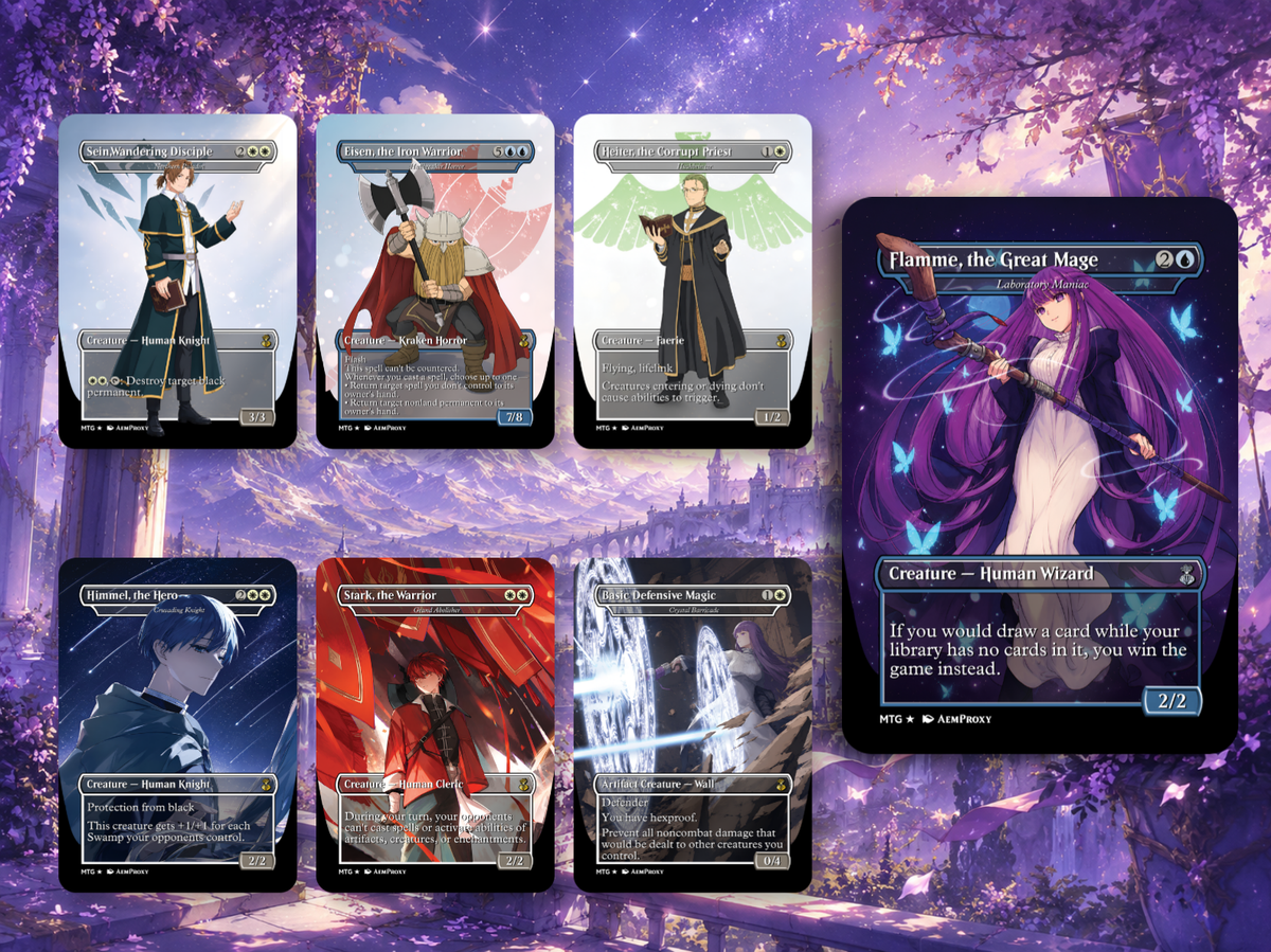 Frieren the Slayer Anime Commander Deck | 100-Card MTG Proxy EDH Set | MTGCard