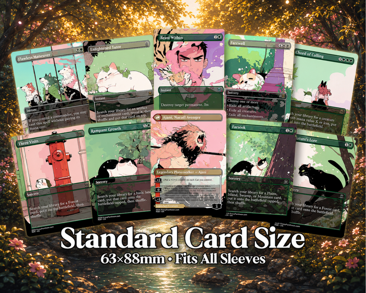 Cats & Dogs Tribal Commander Deck | 100-Card Fan-Made MTG Proxy EDH Set | Anime Token Swarm Deck | ProTCG