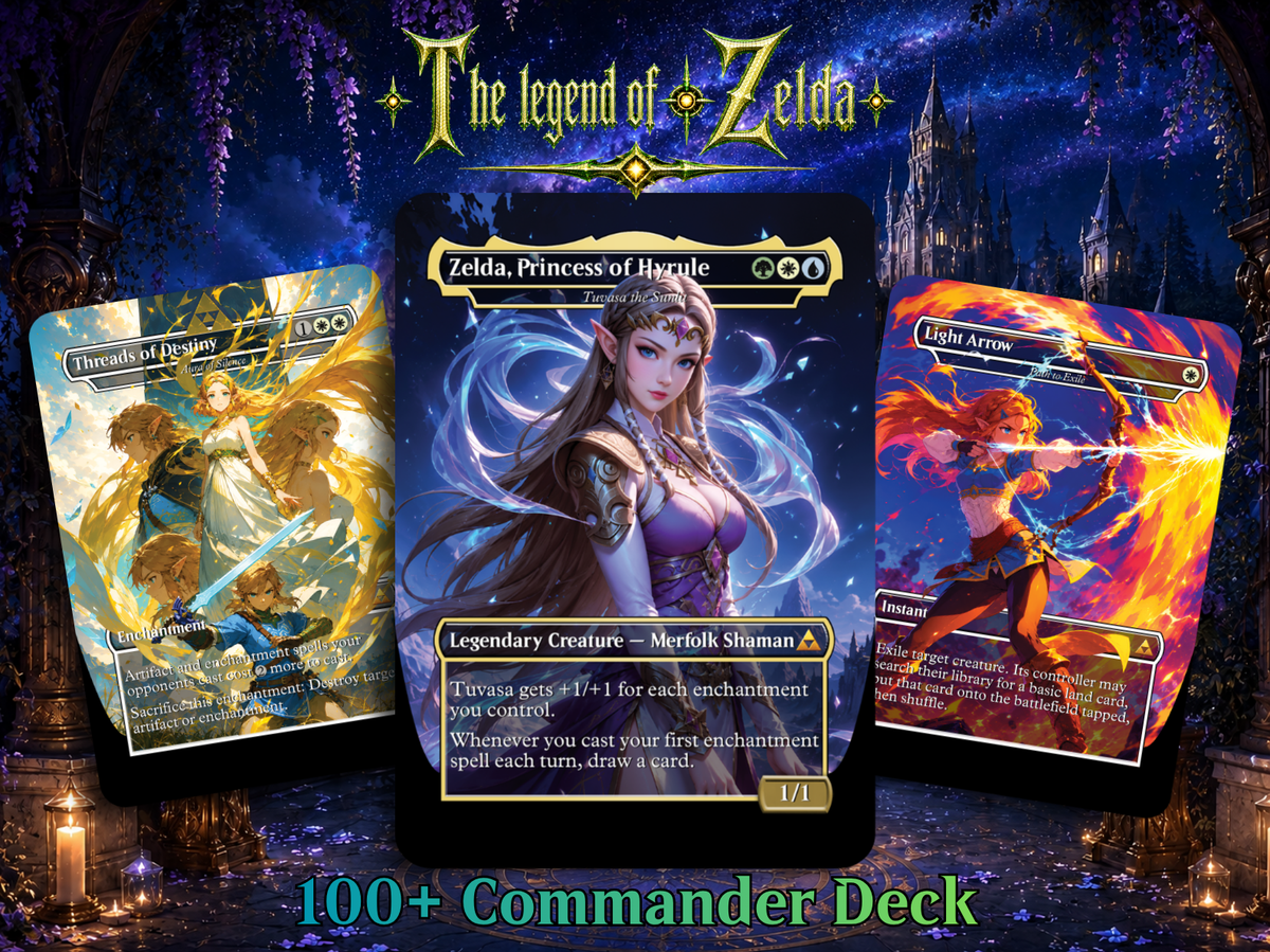 Hyrule Reborn Zelda-Inspired Commander Proxy Deck | 100+ Cards | MTGCard