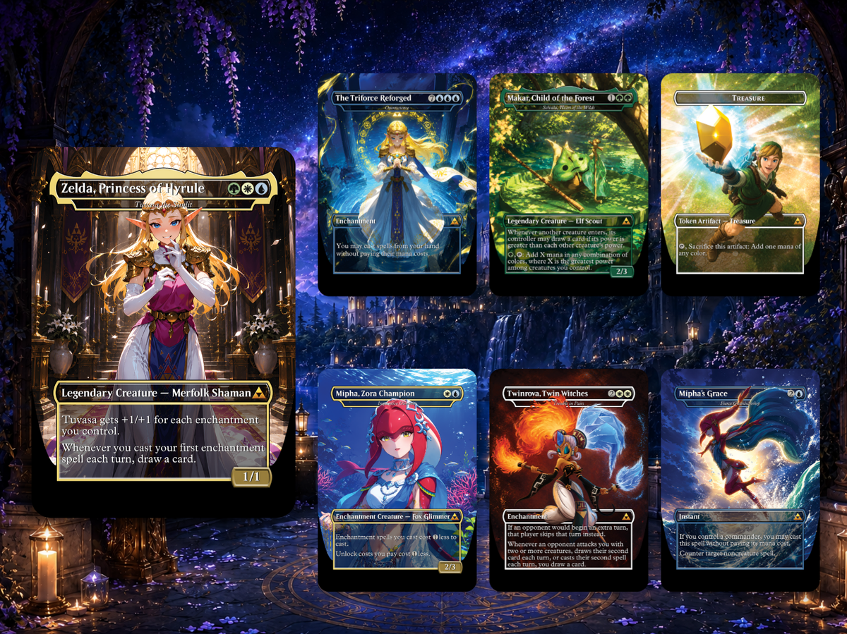 Hyrule Reborn Zelda-Inspired Commander Proxy Deck | 100+ Cards | MTGCard
