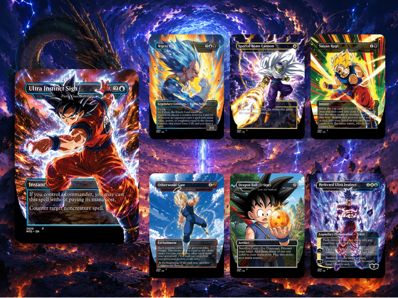 Dragon Ball MTG Proxy Commander Deck | 115+ Cards | MTGCard