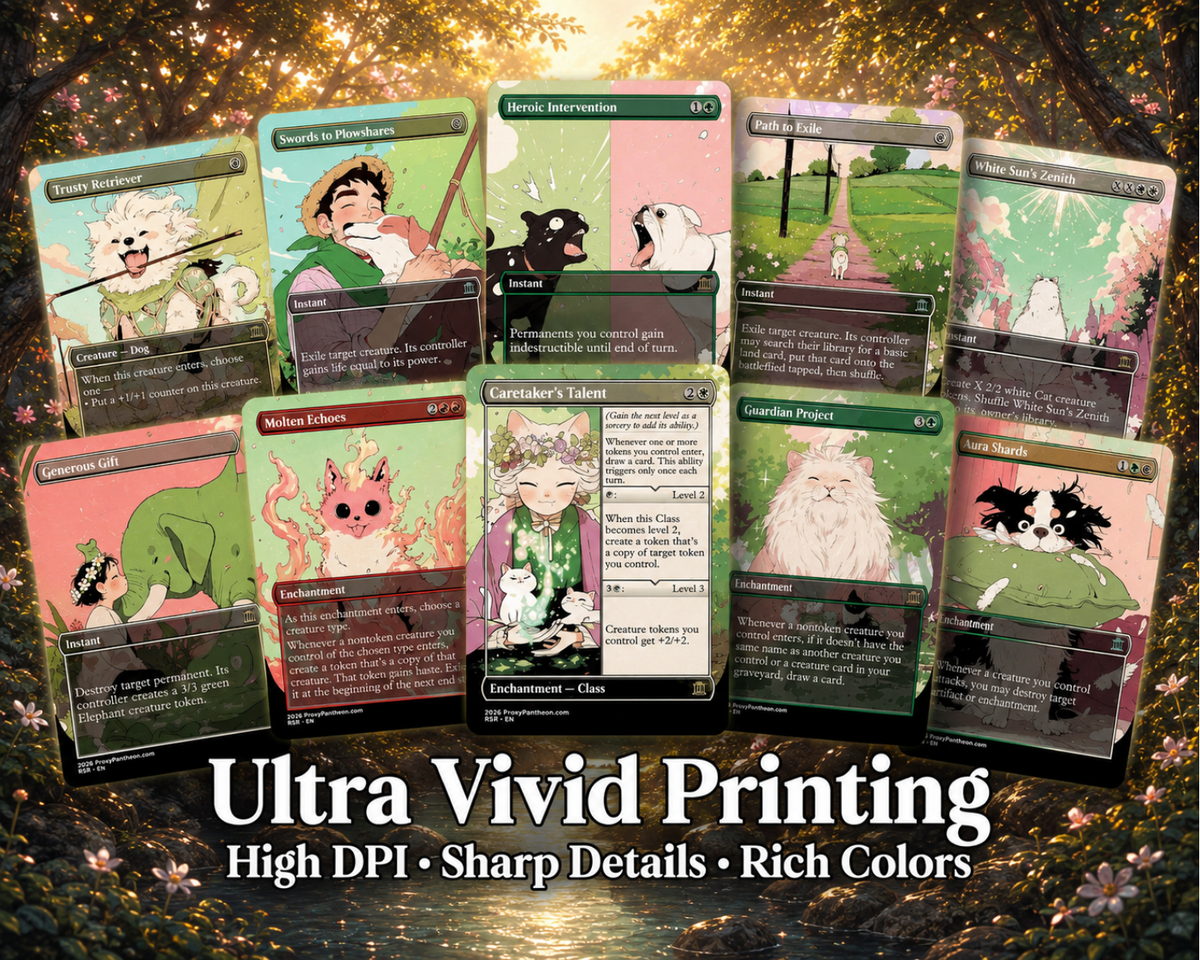 Cats & Dogs Tribal Commander Deck | 100-Card Fan-Made MTG Proxy EDH Set | Anime Token Swarm Deck | ProTCG