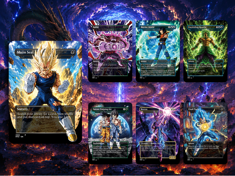 Dragon Ball MTG Proxy Commander Deck | 115+ Cards | MTGCard