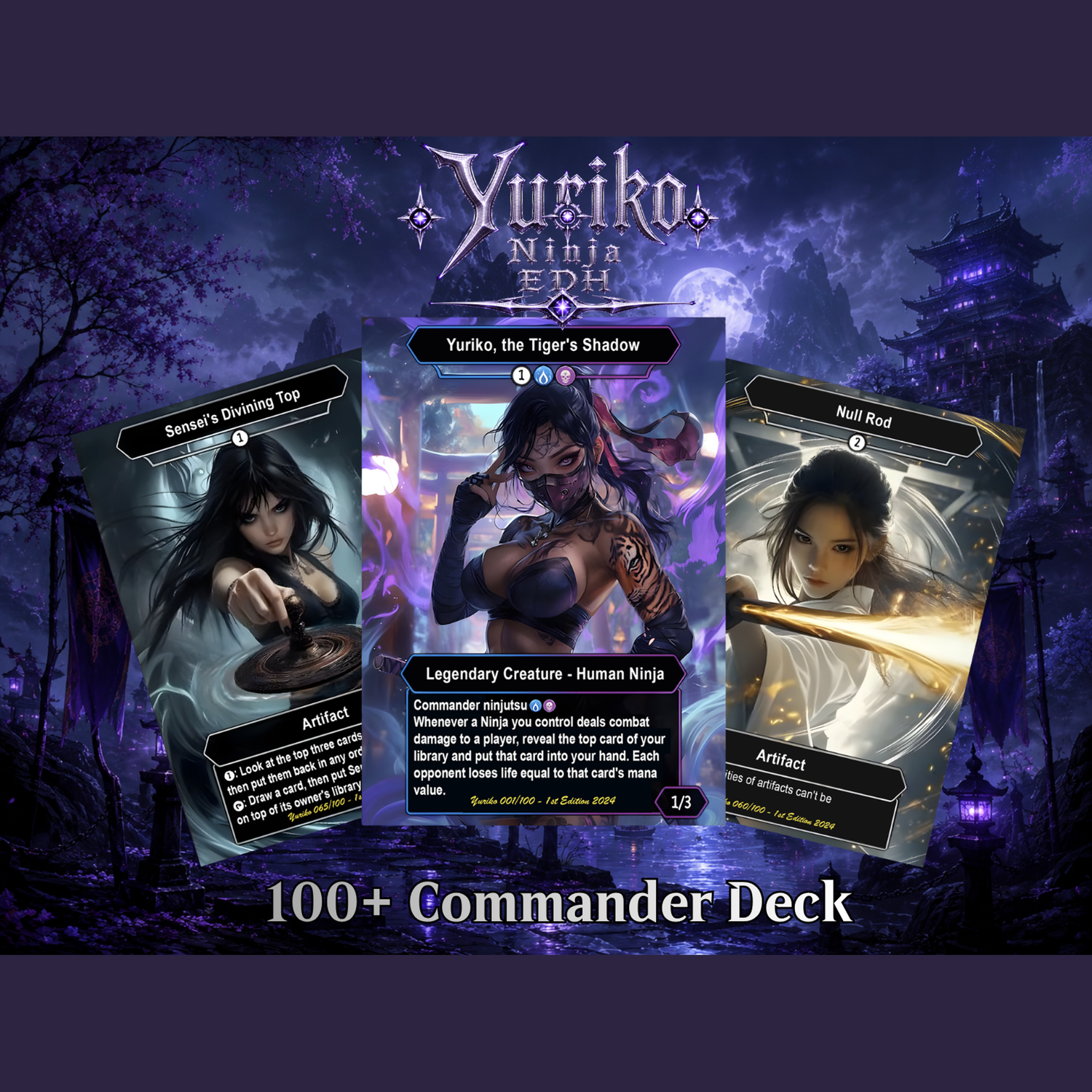 Yuriko Shadowblade Ninja Commander Deck – 105+ Cards - MTGCard