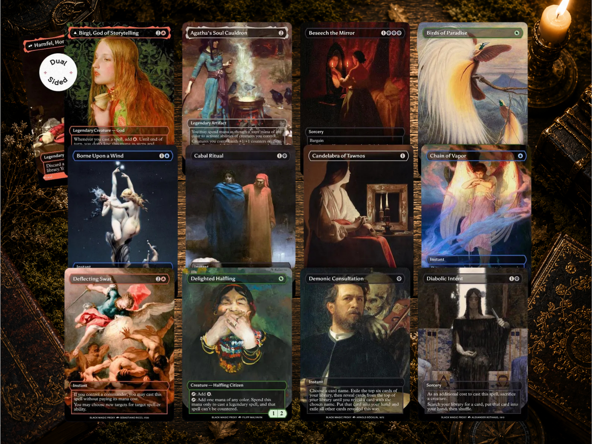 cEDH Proxy Bundle | 36 Classical Art MTG Playtest Cards | Commander Competitive Staples Set
