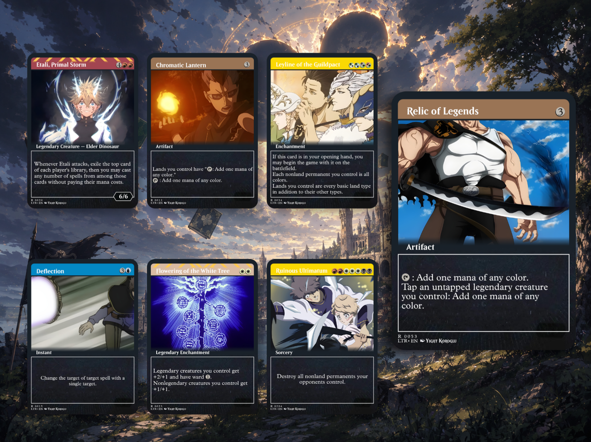 Black Clover Anime Commander Deck | 109+ Cards | MTGCard