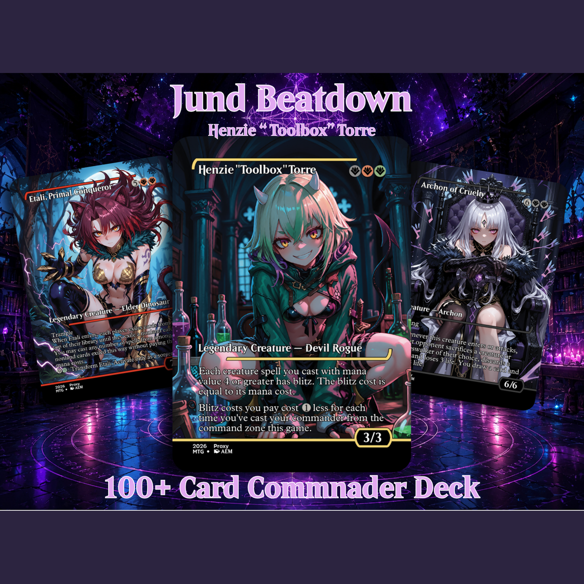 Henzie Toolbox Torre Commander Deck | 100+ Card MTG Proxy EDH Set | MTGCard