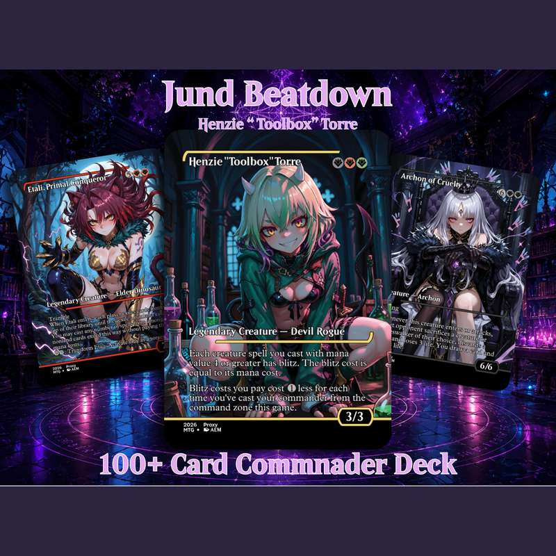 Henzie Toolbox Torre Commander Deck | 100+ Card MTG Proxy EDH Set | MTGCard