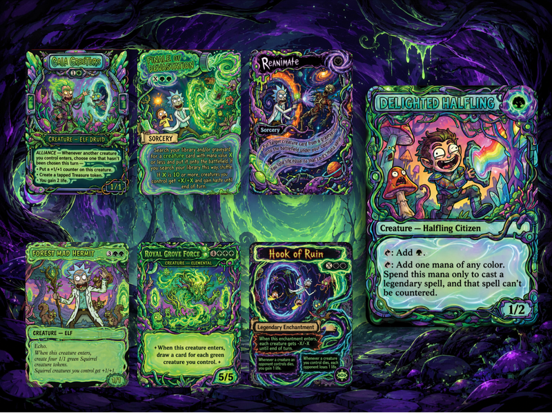Chatterfang Squirrel Tribal Rick and Morty Inspired Commander Deck | 100-Card MTG Proxy EDH Set | MTGCard