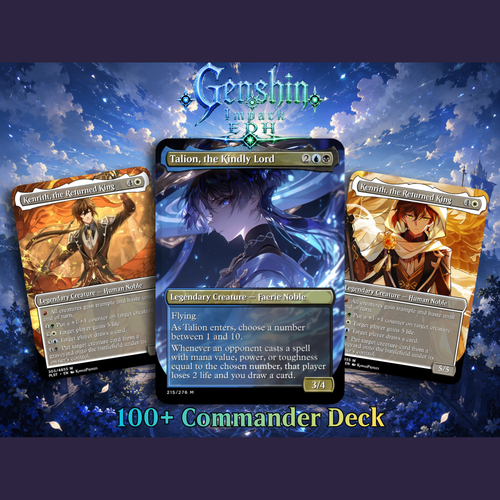 Genshin Impact Anime Commander Deck | 114+ Cards | MTGCard