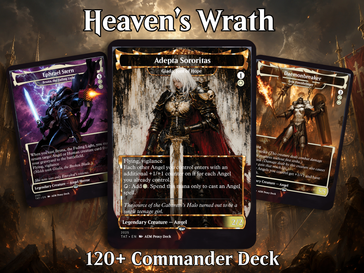 Heaven's Wrath Giada Space Nun Commander Deck | 100-Card MTG Proxy EDH Set | ProTCG