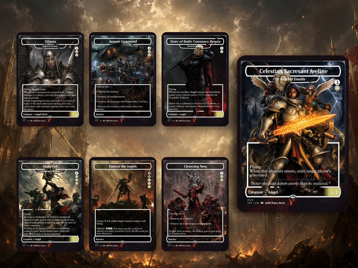 Heaven's Wrath Giada Space Nun Commander Deck | 100-Card MTG Proxy EDH Set | ProTCG