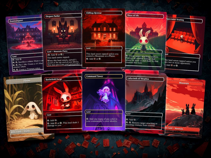 Arabella Hare Apparent Commander Deck | 100-Card MTG Proxy EDH Set | Creepy Chibi Rabbit | MTGCard