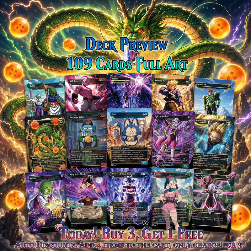 Dragon Ball MTG Proxy Commander Deck | 115+ Cards | ProTCG