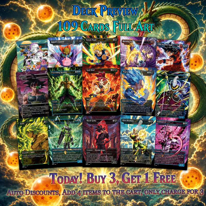 Dragon Ball MTG Proxy Commander Deck | 115+ Cards | ProTCG