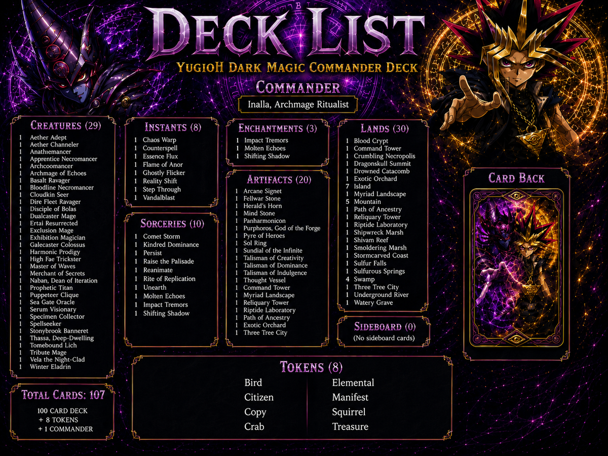 Yugioh Dark Magic Commander Deck | 111+ Cards | MTGCard