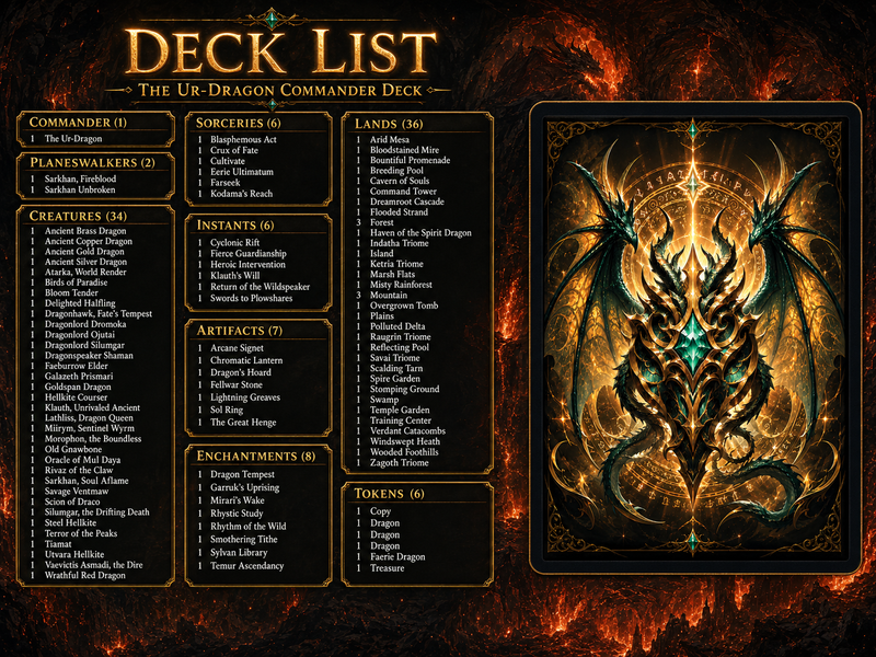 The UR-DRAGON Commander Deck – 109+ Cards | MTGCard