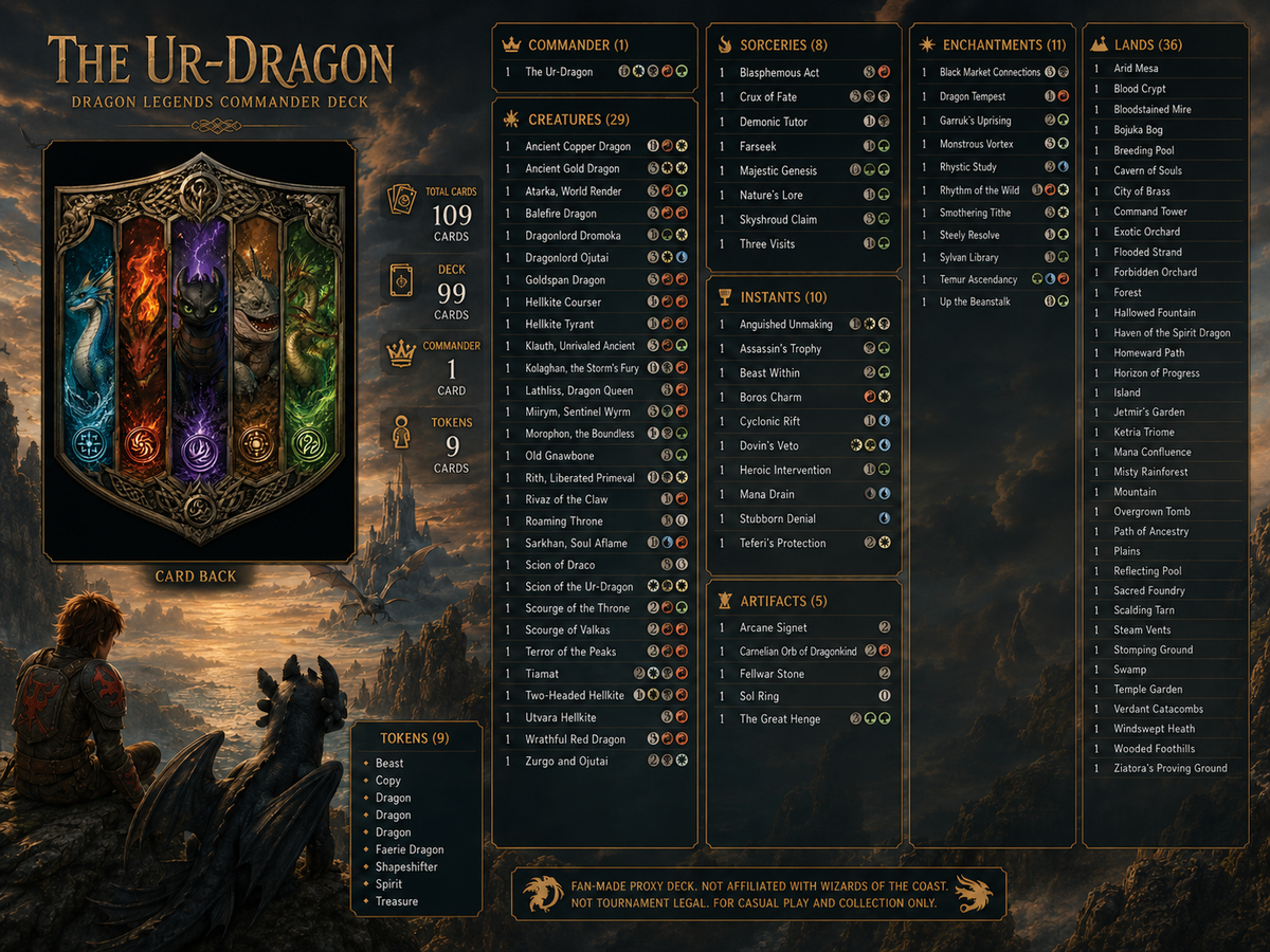 How To Train Your Dragon Commander Deck – 116+ Cards | MTGCard