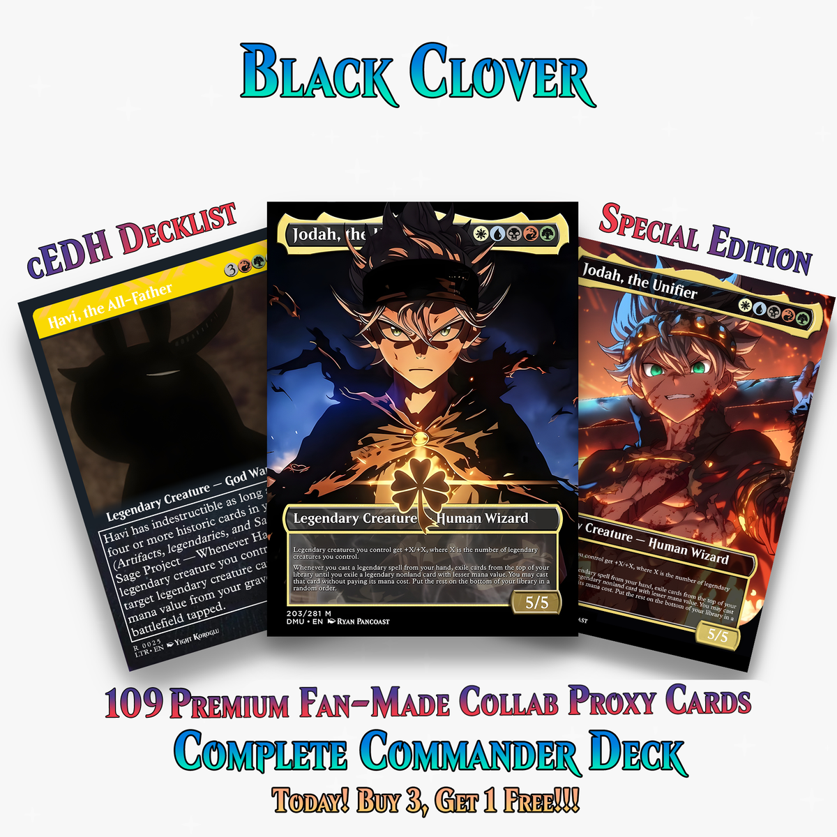 Black Clover Anime Commander Deck | 109+ Cards | ProTCG