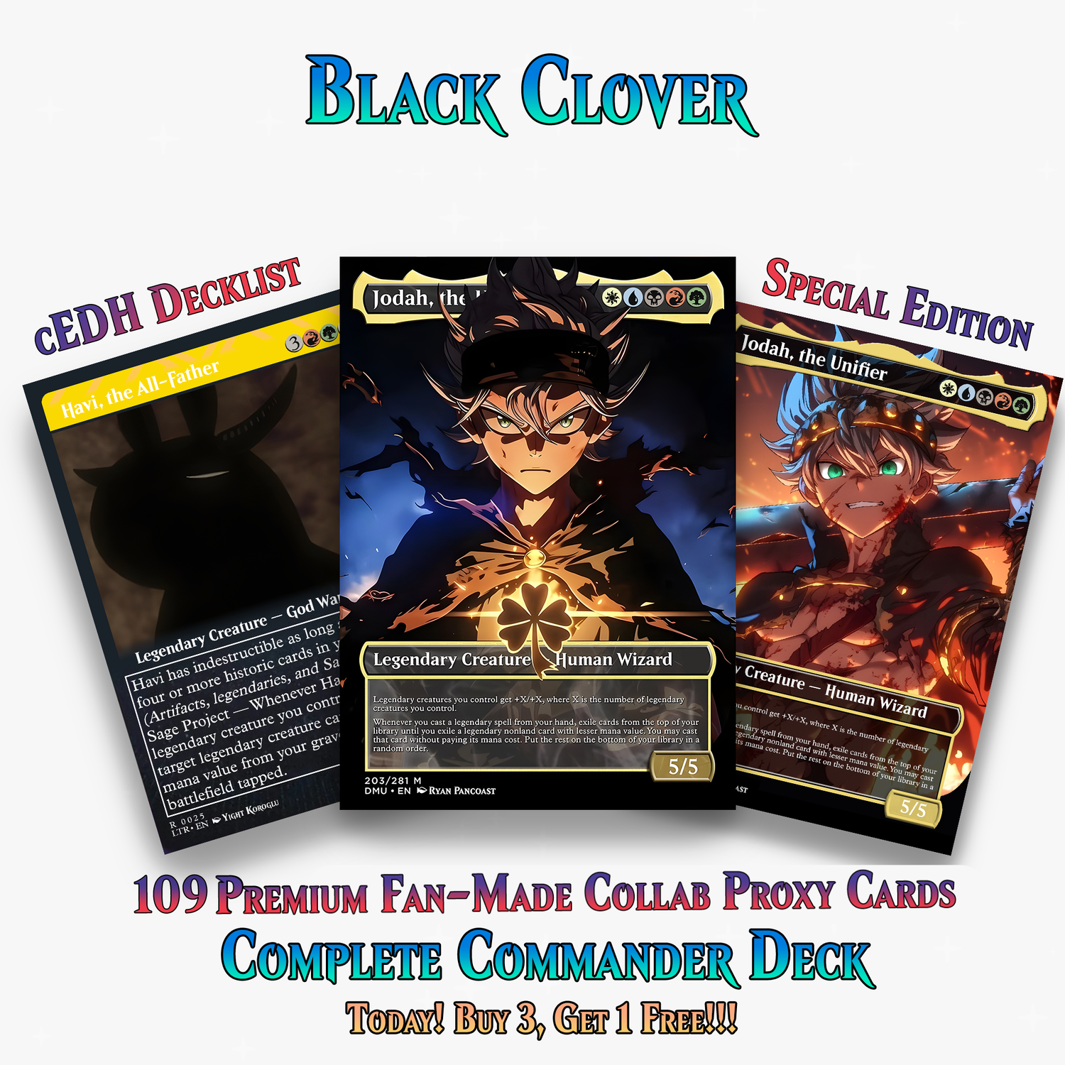 Black Clover Anime Commander Deck | 109+ Cards | ProTCG