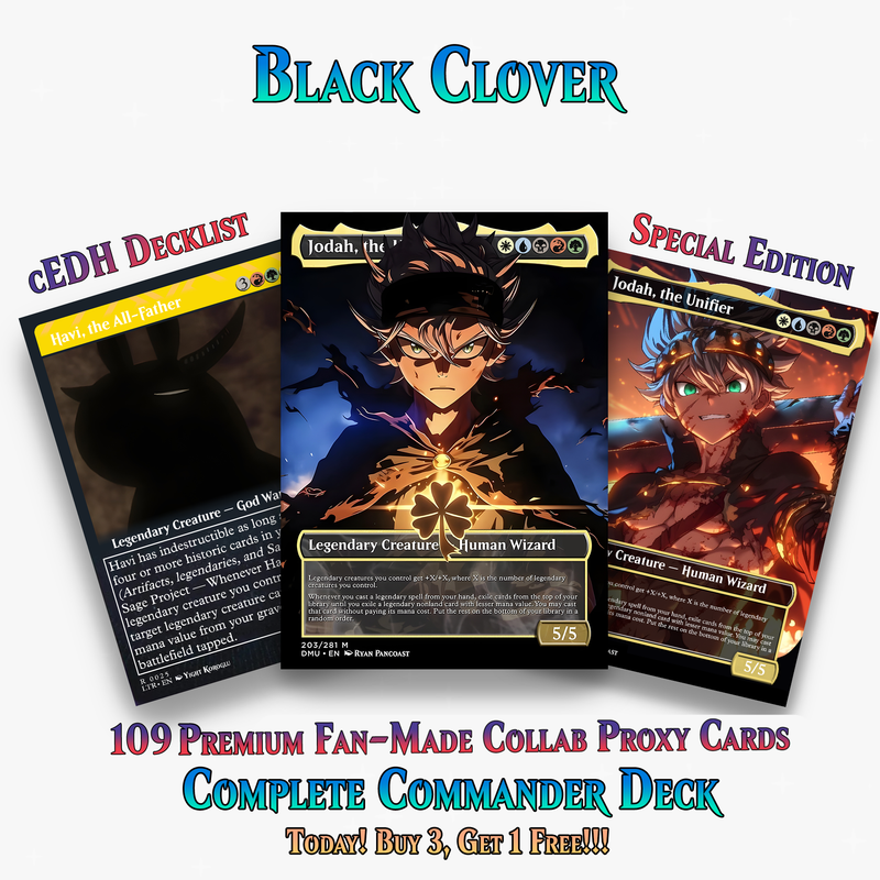 Black Clover Anime Commander Deck | 109+ Cards | ProTCG