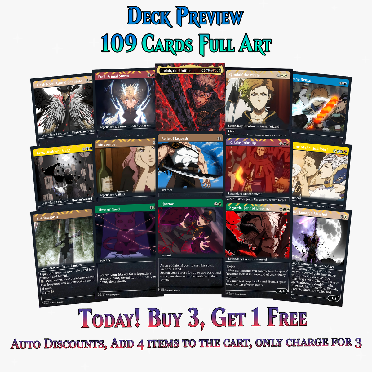 Black Clover Anime Commander Deck | 109+ Cards | ProTCG