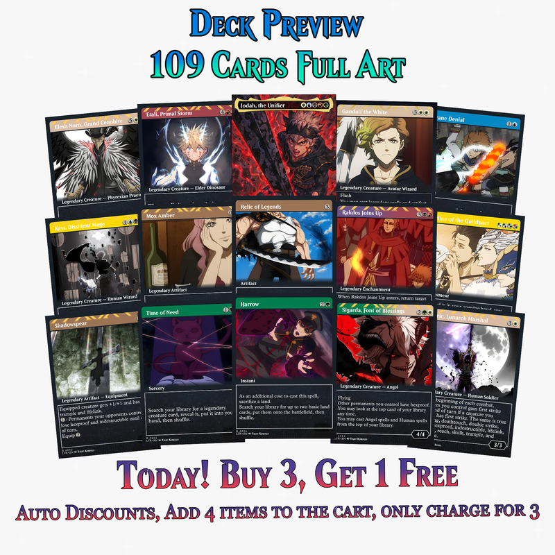 Black Clover Anime Commander Deck | 109+ Cards | ProTCG