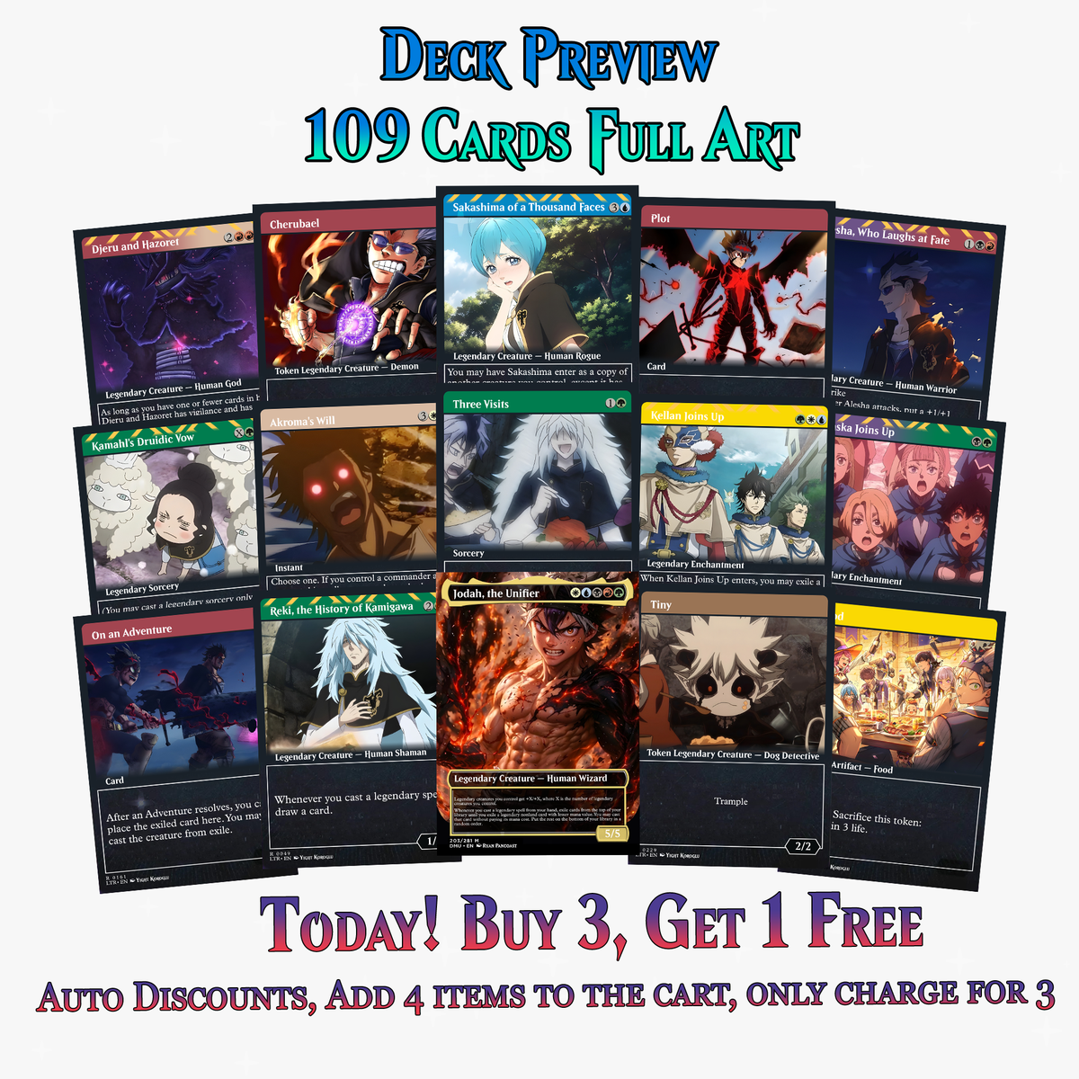Black Clover Anime Commander Deck | 109+ Cards | ProTCG