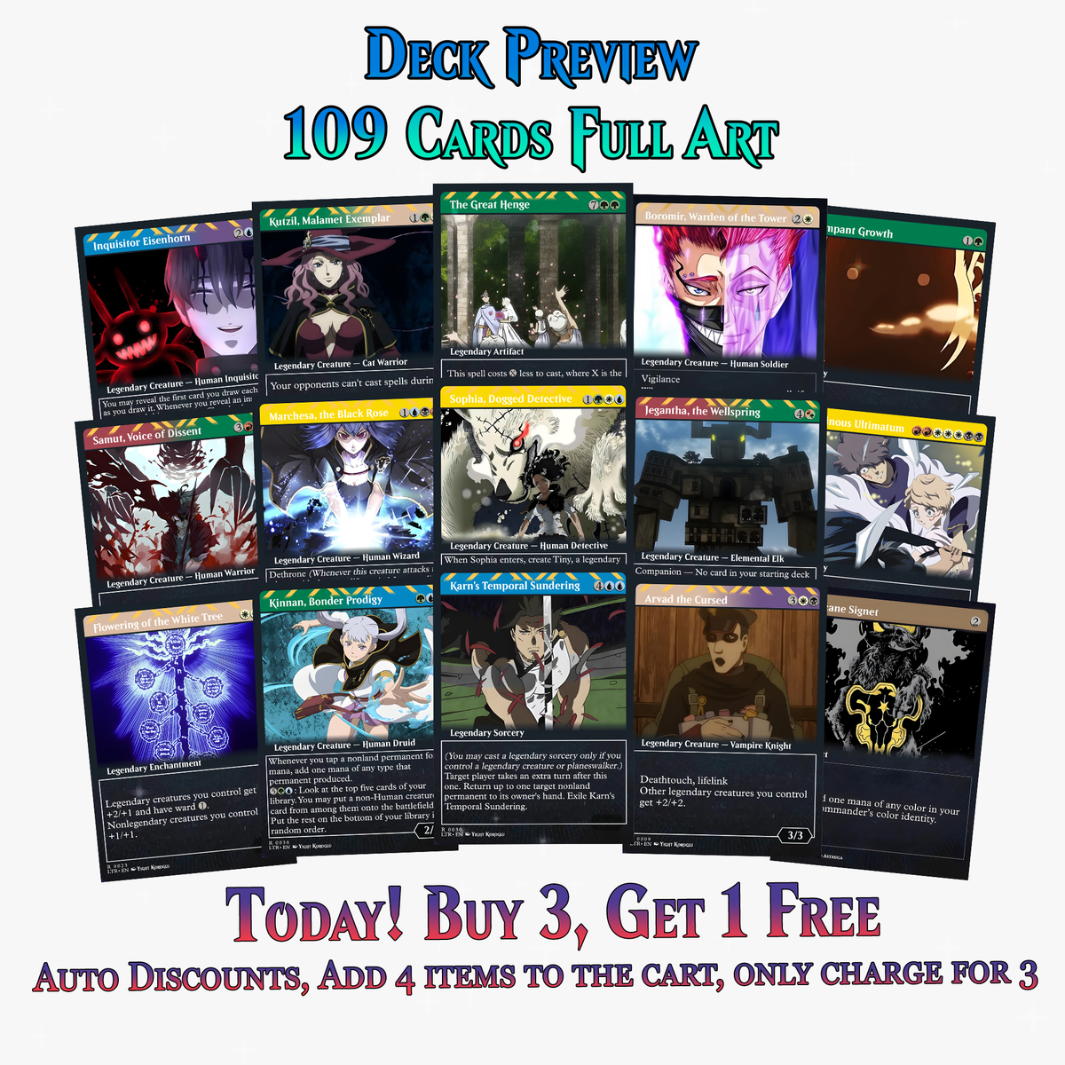 Black Clover Anime Commander Deck | 109+ Cards | ProTCG
