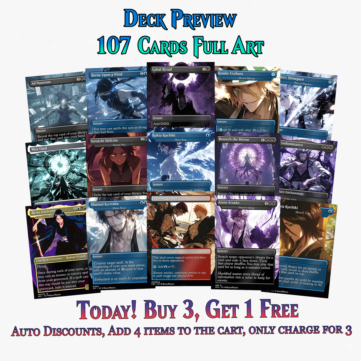 Bleach Anime Commander Deck | 107+ Cards | ProTCG