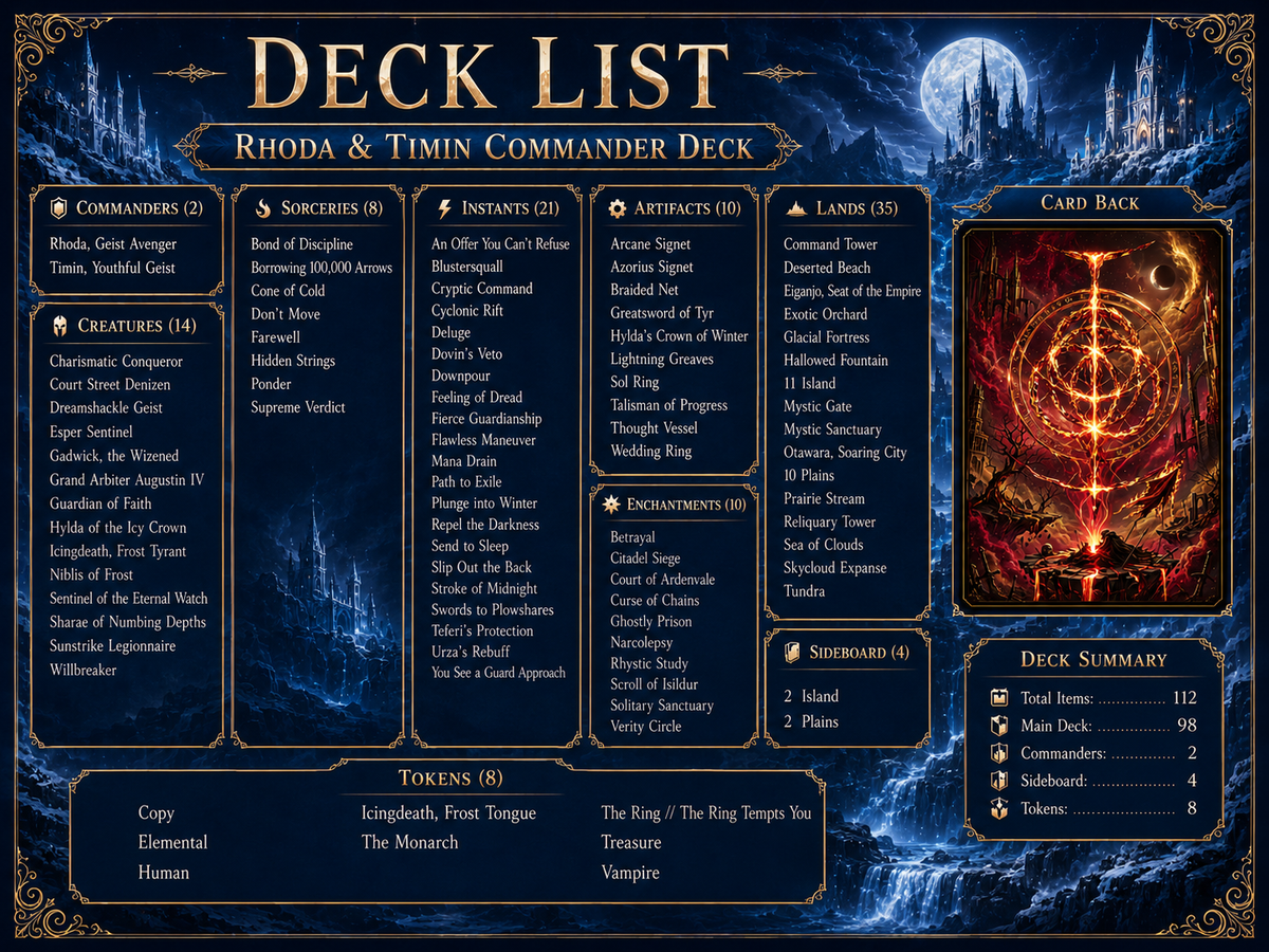 Elden Ring Themed Dual-Commander Deck - 114+ Cards | MTGCard