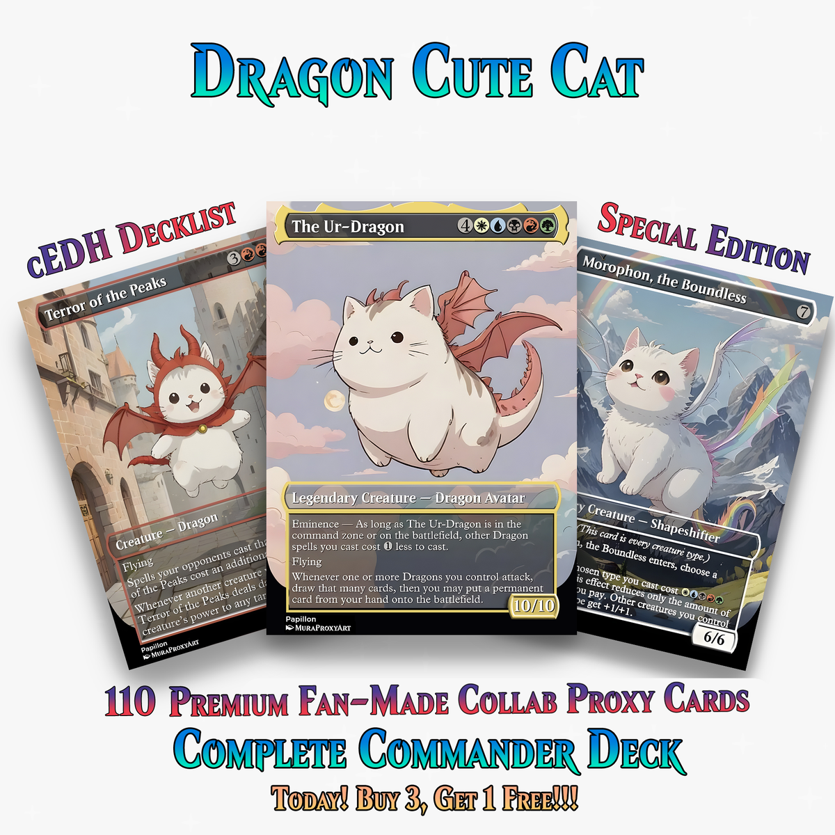 Ur-Dragon Cute Cat Commander Deck - 110+ Cards - MTGCard